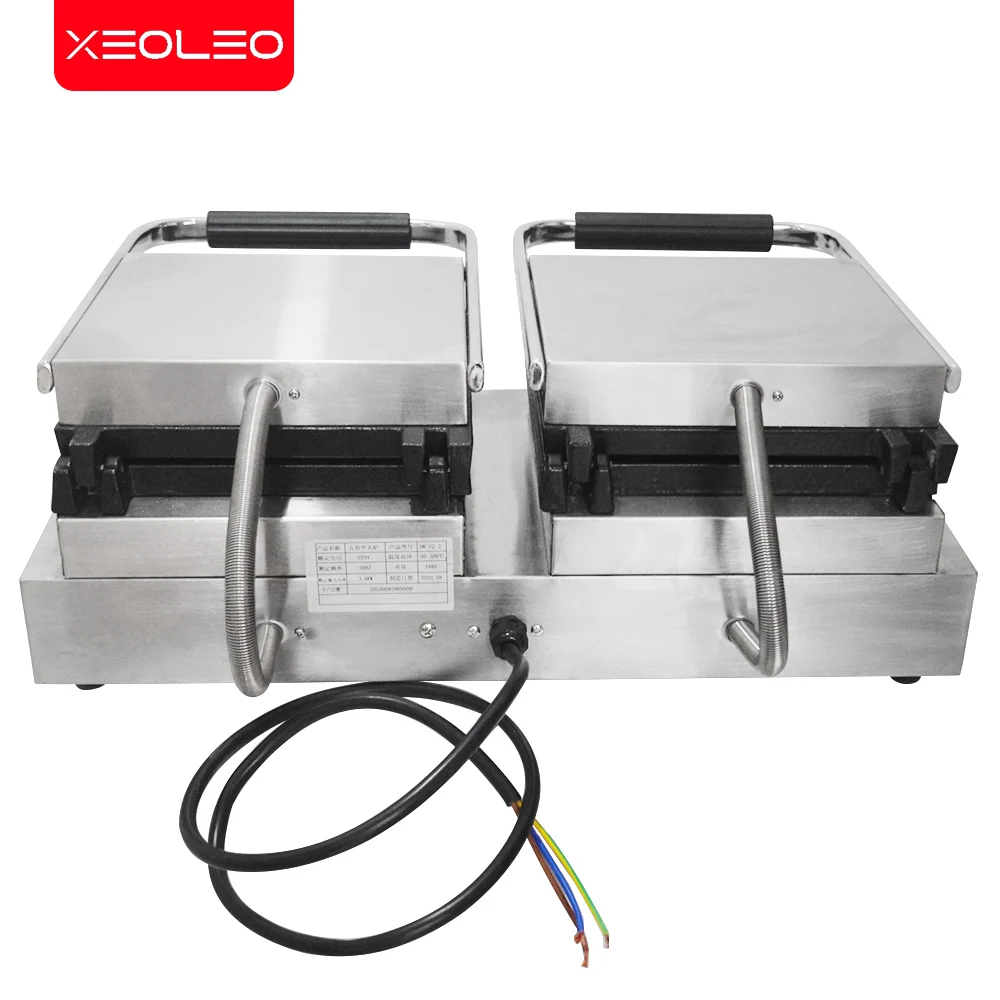 XEOLEO 3200W Electric Waffle Maker Double Plates Waffle Maker Machine Non-Stick Pan Bread Maker Machine
