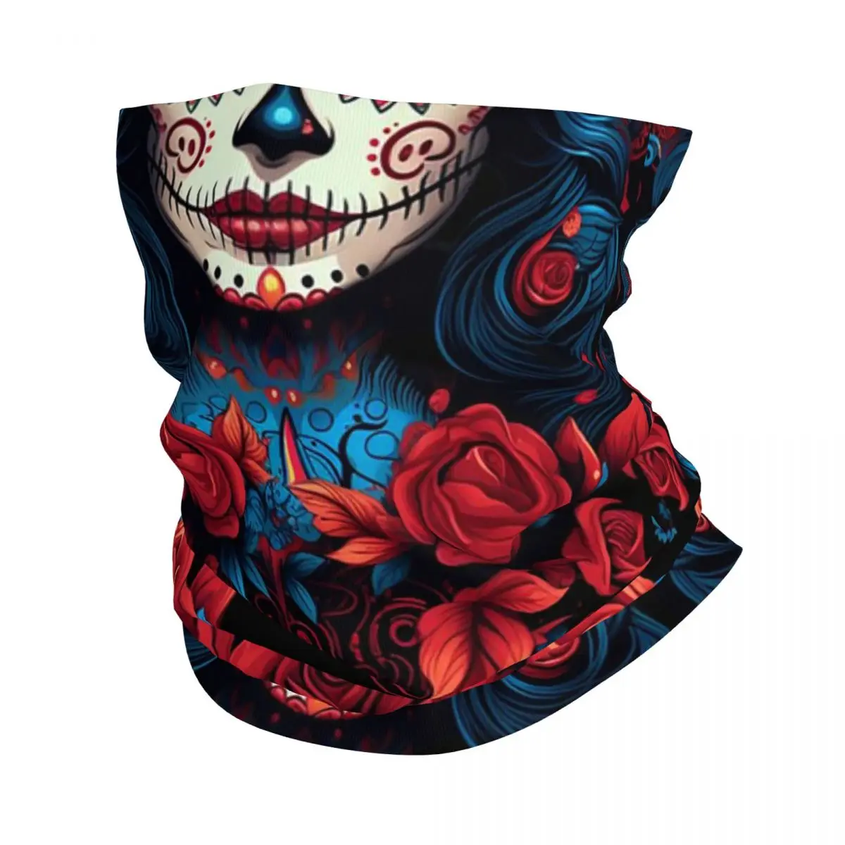 Alexander Gothic Las Elegantes Girls Day Of Dead Skull Bandana Neck Gaiter Wrap Scarf Multifunction Headband Riding For Men