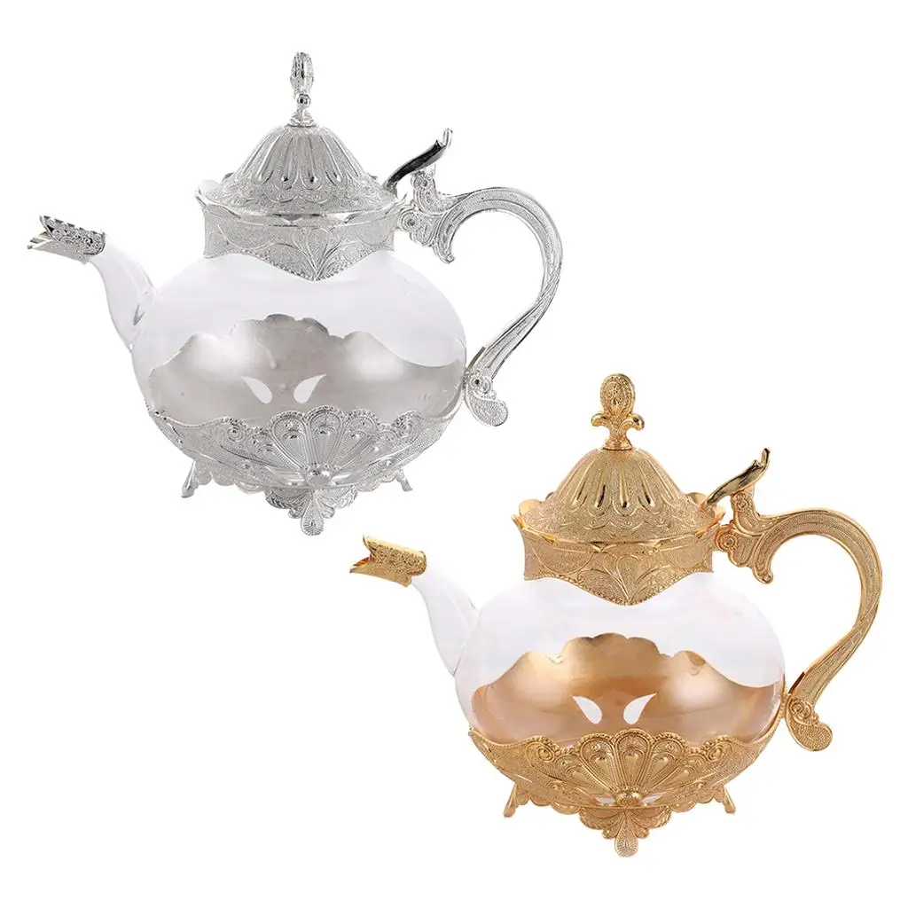 

Gorgeous Palace Glass Teapot Comfortable Handle Exquisite Lid Wedding Gifts