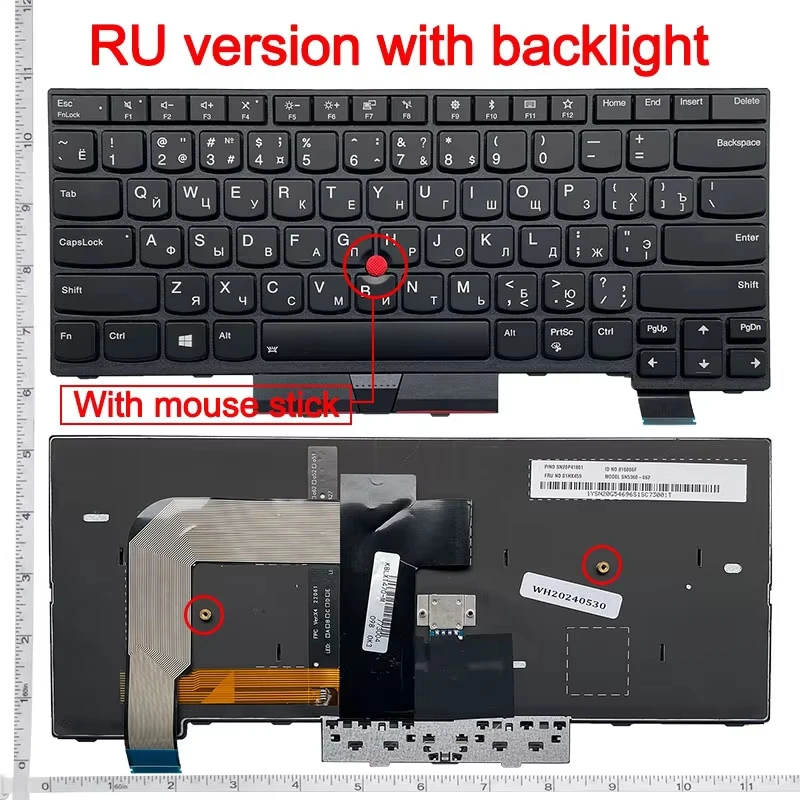 RU/SP/FR/BR/UK/US English NEW Laptop Keyboard For Lenovo IBM Thinkpad T470 T480 A475 A485