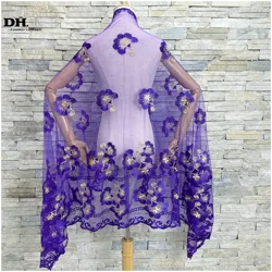 Free Shipping 2022 New African Net Hijab Scarf For Muslim Women African Dubai Islam Headscarf Embroidery Shawls