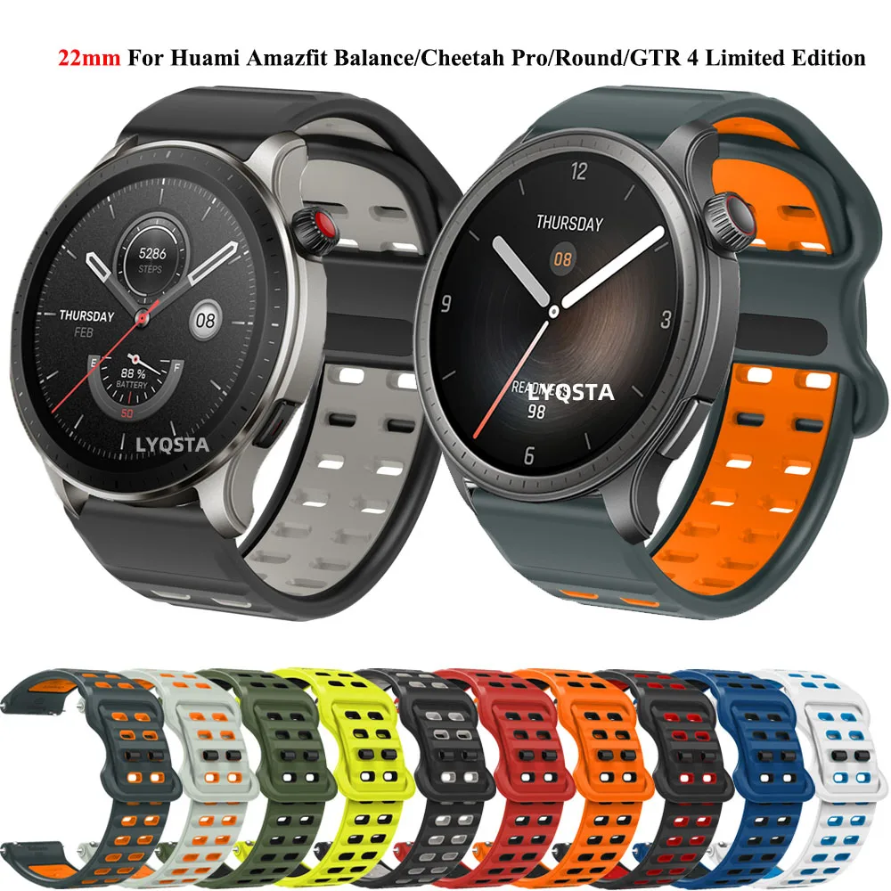 Amazfit GTR 4/3 Pro、Huami Amazfit Balance 2/Bip5/GTR 4/2e/47mmスマートウォッチ用シリコンブレスレット/リストストラップ