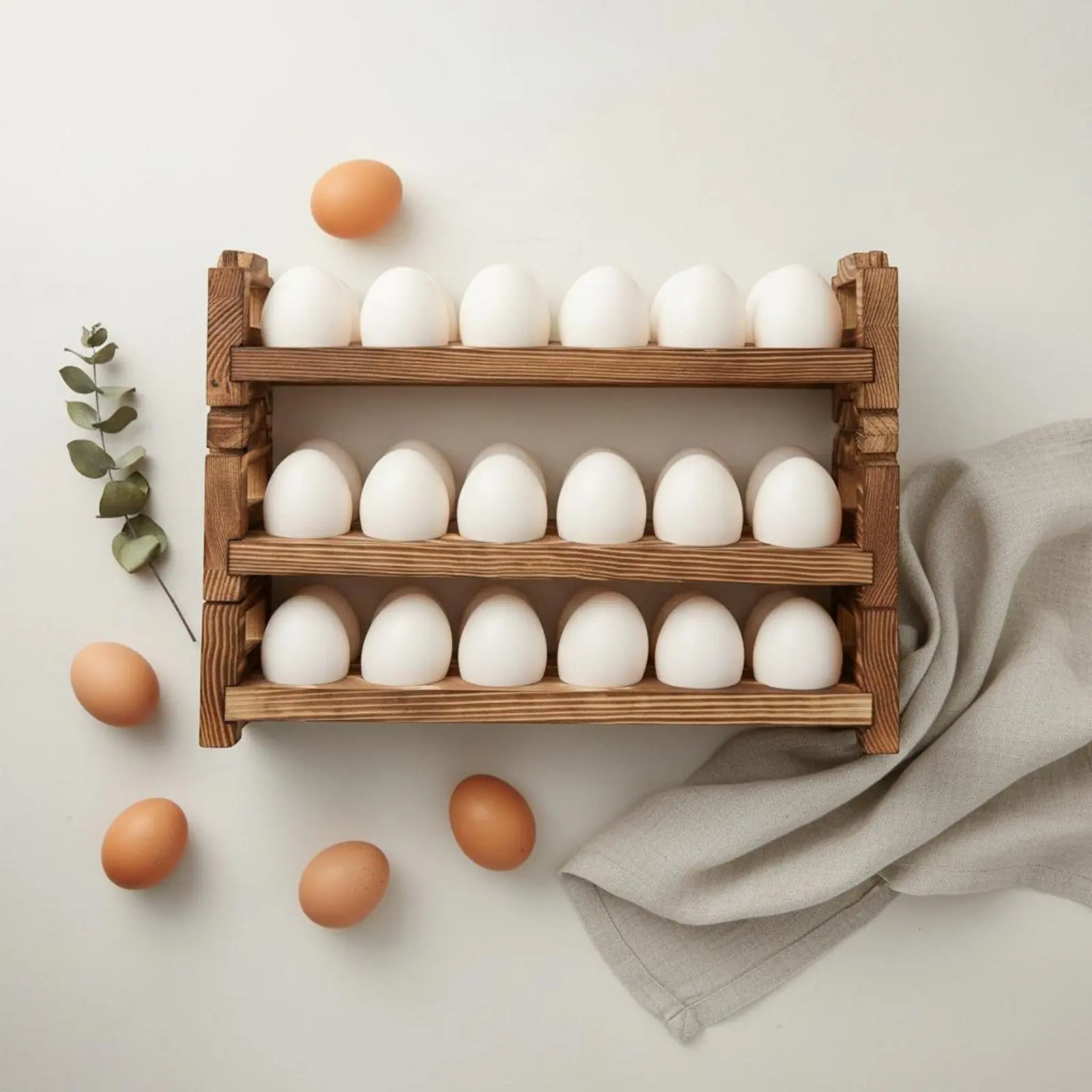 

Деревянная подставка для кур, цельнодеревянная, 3-ярусная, в деревенском стиле, универсальная для кладовой