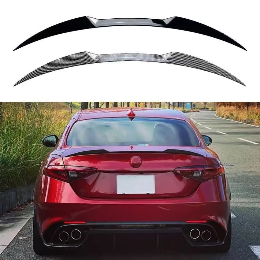 

Car Spoiler Wing For Alfa Romeo Giulia 2015-2021 2015 2016 2017 2018 2019 2020 2021 2022 ABS Rear Trunk Spoiler Wing Lip