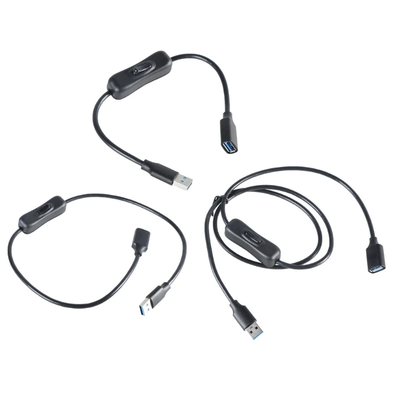 

USB3.0 Extension Cable with Switching Button Male to Female Extender Data Cord Drop shipping
