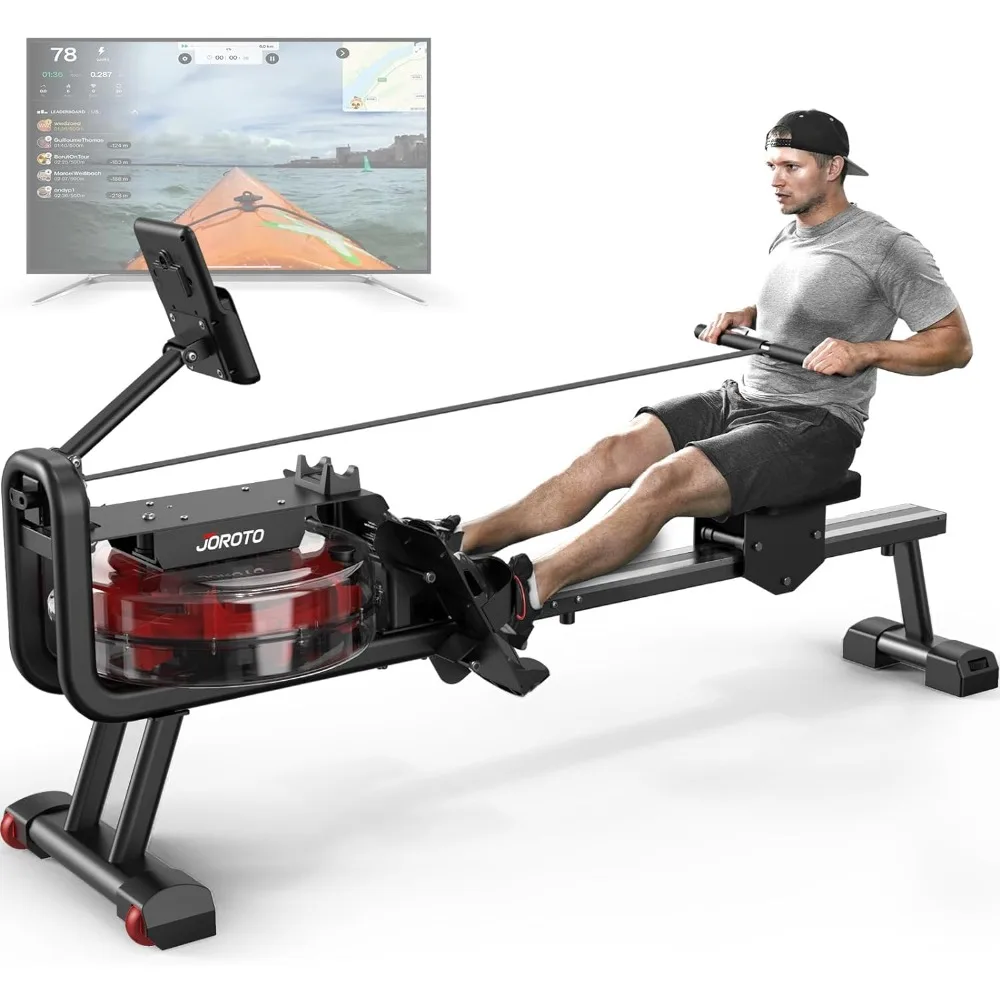 

Water Rowing Machine for Home Use, 300 Lbs MAX Weight Capacity Rower Machine with Bluetooth Function, Ipad Holder,