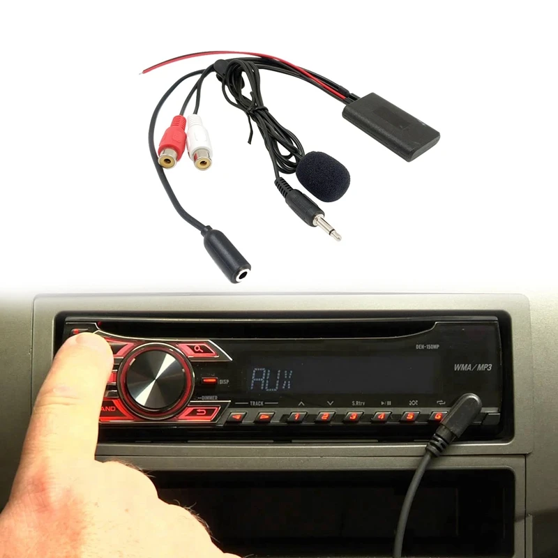 Câble de microphone Bluetooth universel pour autoradio, audio RCA, entrée AUX, 3.5mm, Pioneer, Hyundai, Nissan, Mazda