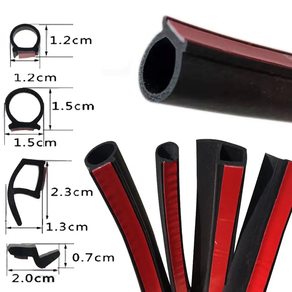 Strong Adhensive Noise Insulation Rubber Car Door Seal Strip Car Windshield Sealant Dashboard Sealing Strip P Z D Shape Type