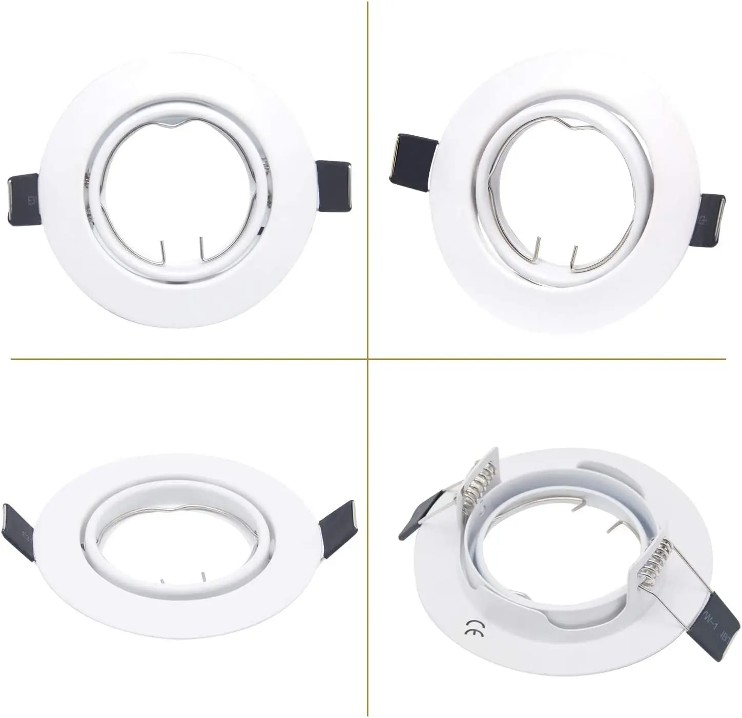 LED Downlight Recessed Mount Frame GU5.3/GU10/E27 Ceiling Lamp Holder Base Kitchen Spot Lighting Bracket Fittings Cutout 55mm