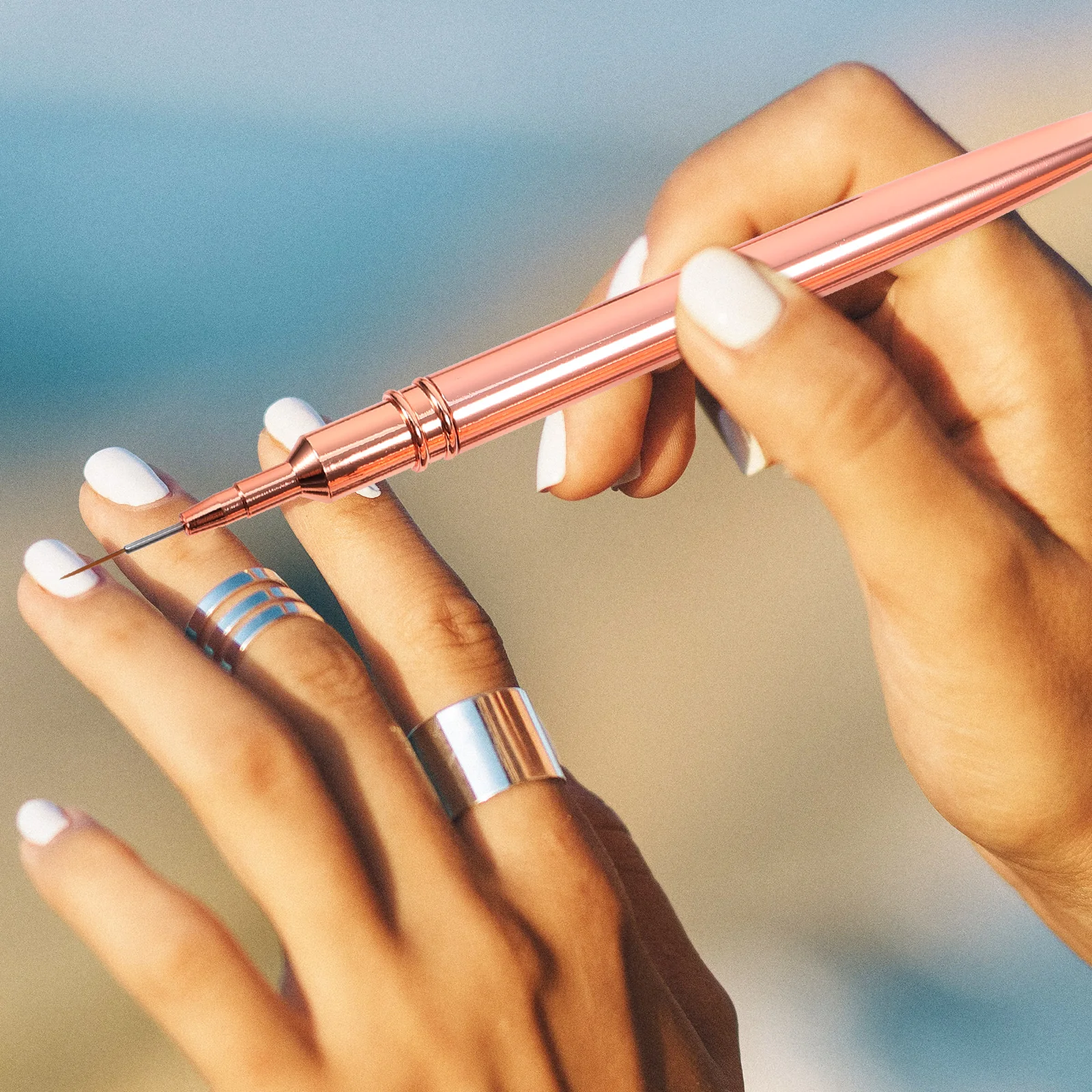 

3pcs Liner Pen Set Fine Copper Nylon Home Use Portable Manicure Tool Compact Size Ideal Gift Art Lovers