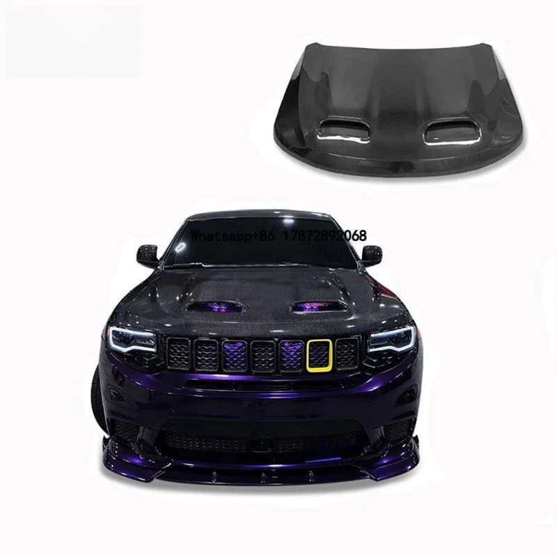 

Carbon Fiber Hood for 2013-2023 Grand Cherokee Modified SRT Double Hole Carbon Fiber Hood