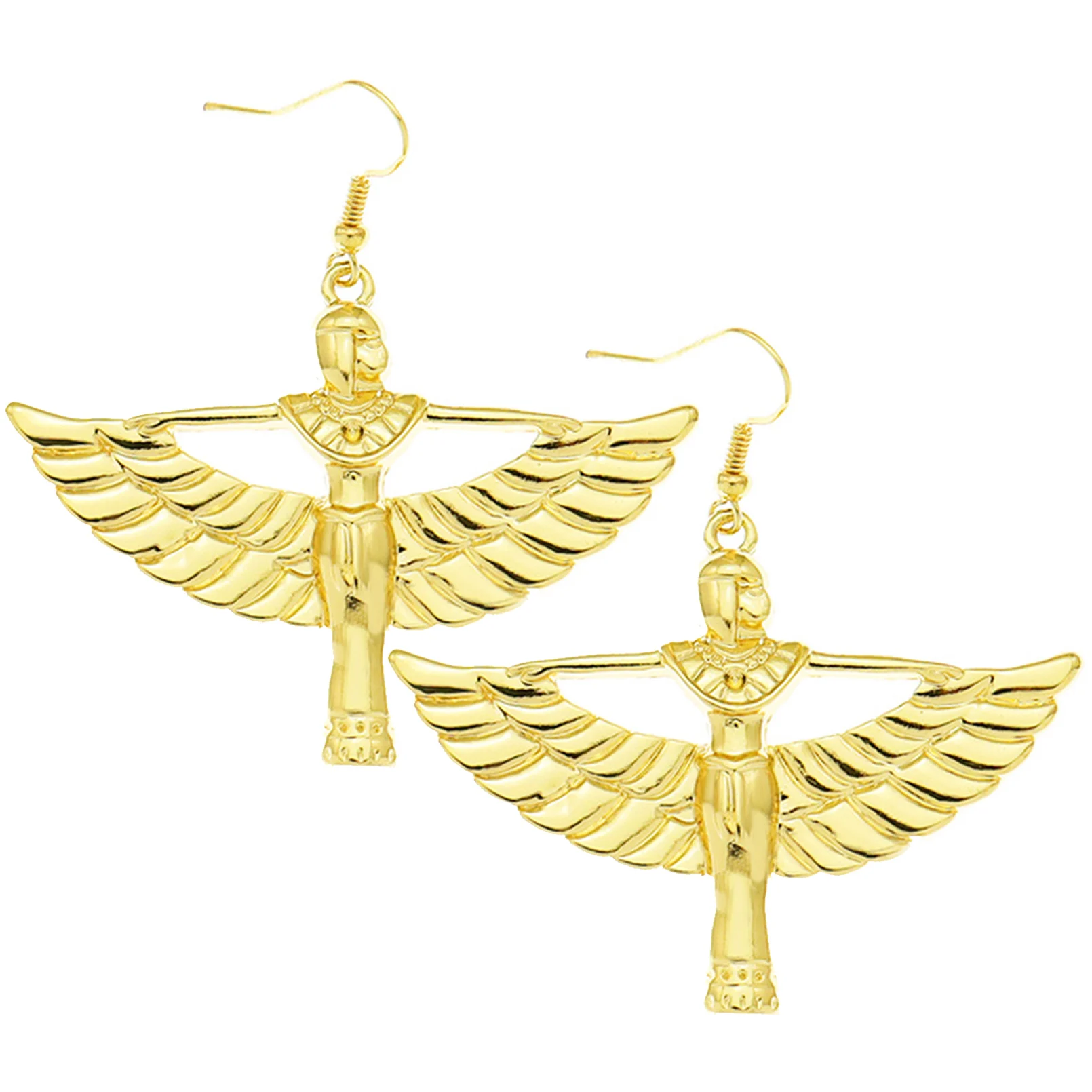 RechicGu Egypt Egyptian Isis Winged Charm Ankh Cross Drop Earrings Pendientes Fashion Women Ear Pendants Jewelry Dropshipping
