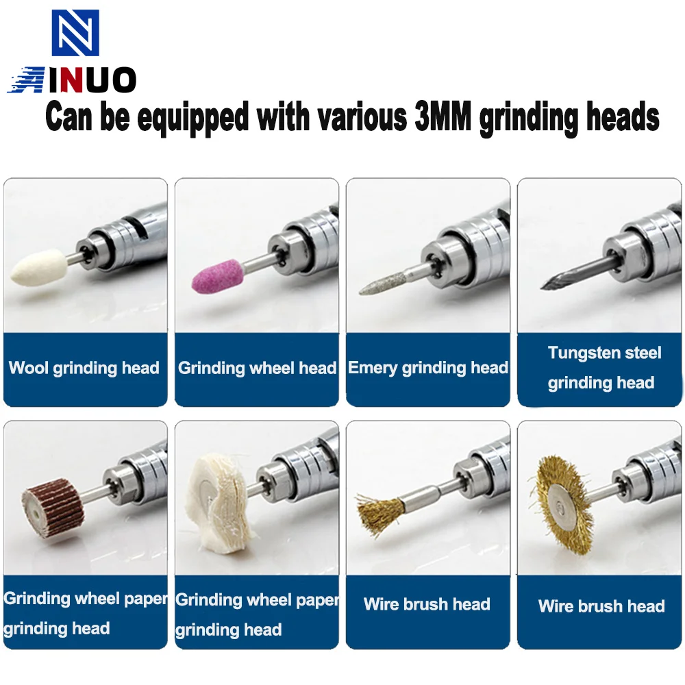 Air Micro Die Grinder Kits Mini Pencil Type Polishing Engraving Tools Pneumatic Grinding Cutting Machine Hand Tool