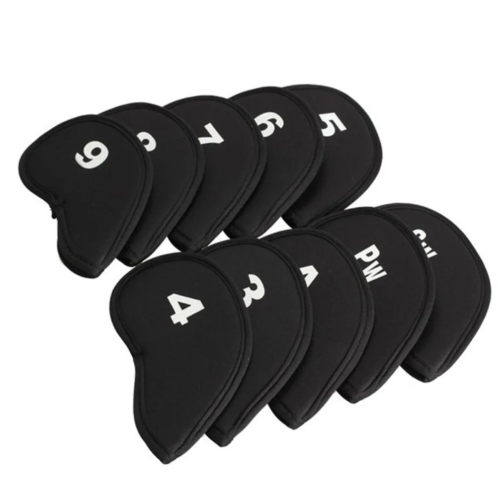 10pcs Golf Shaft Protectors, Golf Accessories, Numeric Alphabet Printing, Dustproof, Waterproof, Fashionable and Convenient