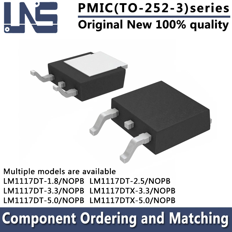 1pcs LM1117DT-1.8/NOPB LM1117DT-2.5/NOPB LM1117DT-3.3/NOPB LM1117DT-5.0/NOPB LM1117DTX-3.3/NOPB LM1117DTX-5.0/NOPB TO-252-3 PMIC