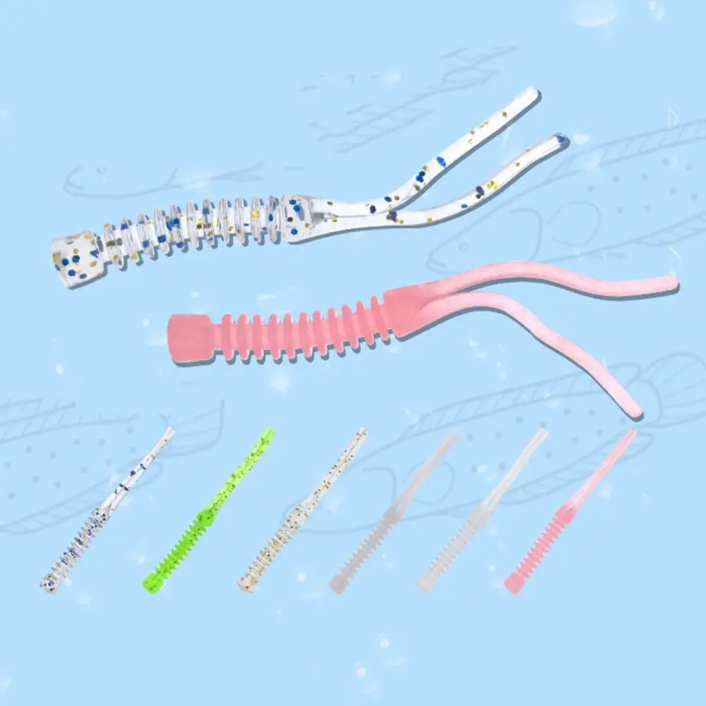 10 قطعة/الحزمة الكارب الإسفار الاصطناعي لينة إغراء Wobblers مزدوجة اللون الصيد السحر سيليكون سويم سيليكون لينة الطعم هدية #3