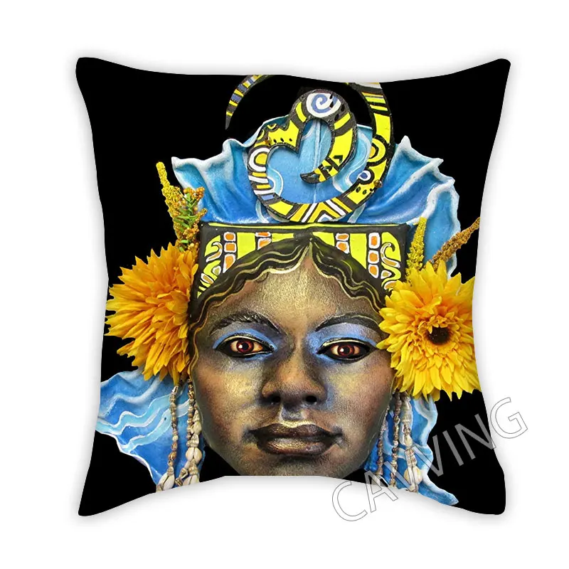 The Goddess of Africa : Oshun 3D Printed Polyester Decorative Pillowcases Cover Square Zipper Pillow Case Fan Gifts Home Decor