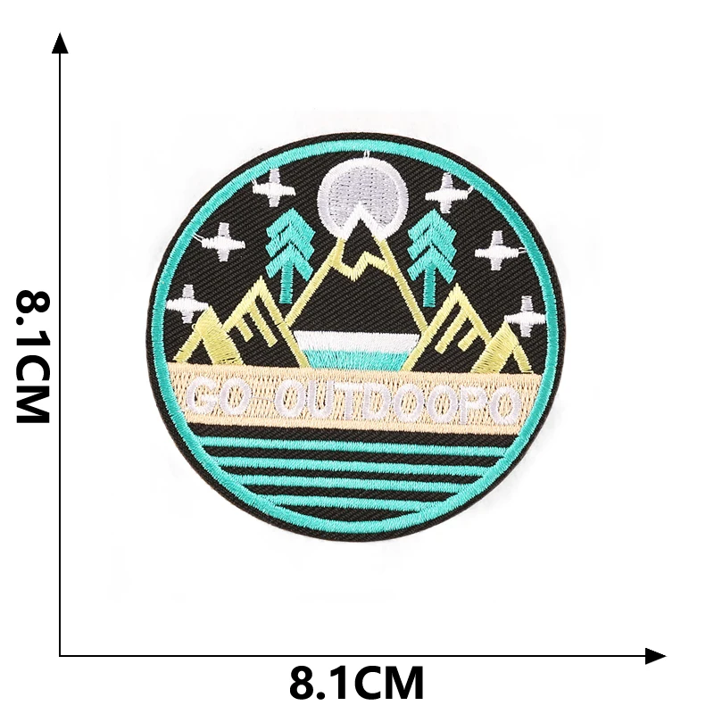 Patches für Jacken, Outdoor-Kleidung, Meereswellen, Naturlandschaft, Walstreifen, Parches, zum Aufbügeln, bestickter Stich, DIY-Designer, zum Aufnähen – Detail 25