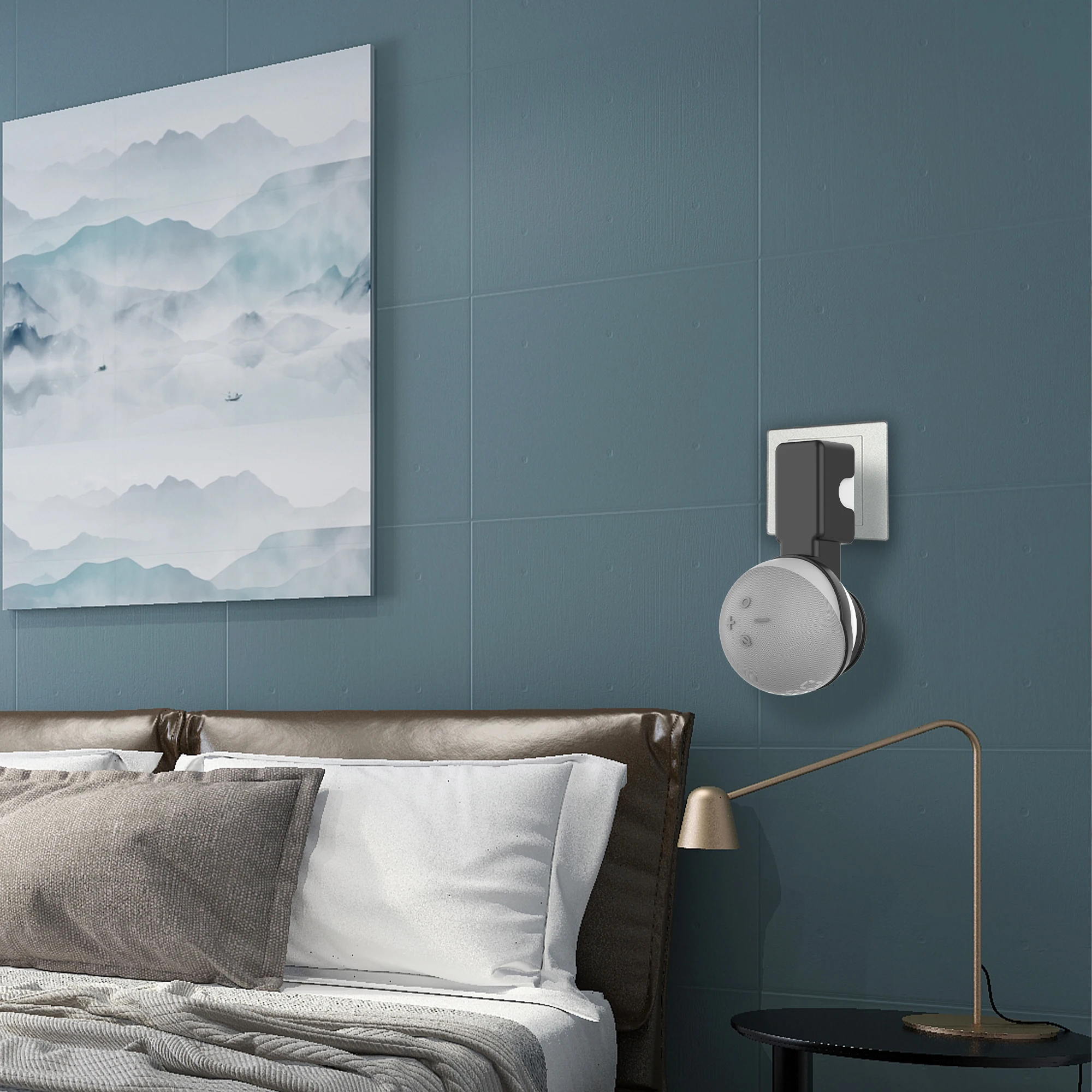 Wall Stand for Echo Dot 4 Support Smart Speaker Outlet Mount Hanger Holder Durable Space Saving Bracket Assistants Accessories