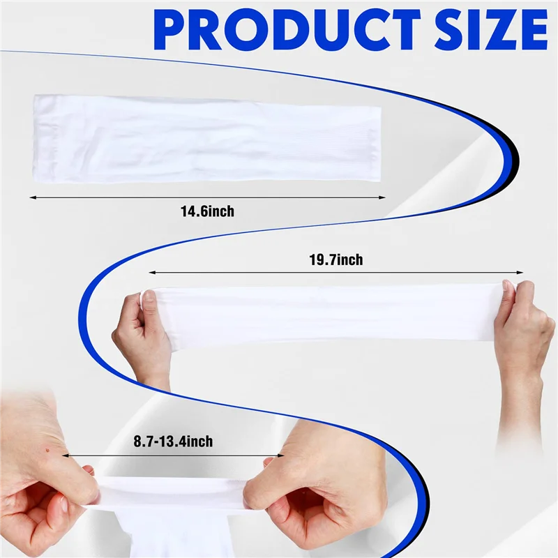 

【Summer Sale!!】80 Pairs Cooling Arm Sleeves UV Protection Warmers Sleeves For Men&Women,For Running, Cycling, Hiking, Golf,White