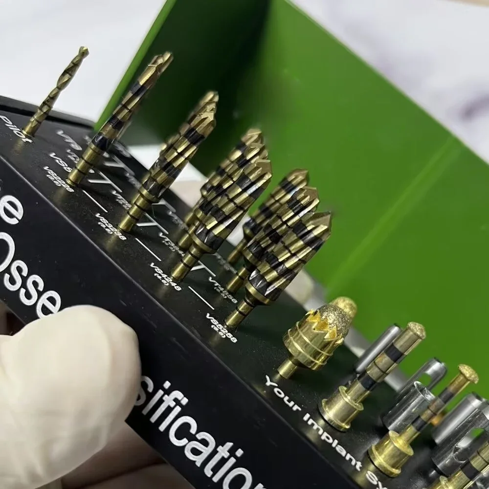 29 Piece Titanium Dental Implant Drill Set for Osseodensification Ridge Expansion Bone Cutting and Grafting Procedures