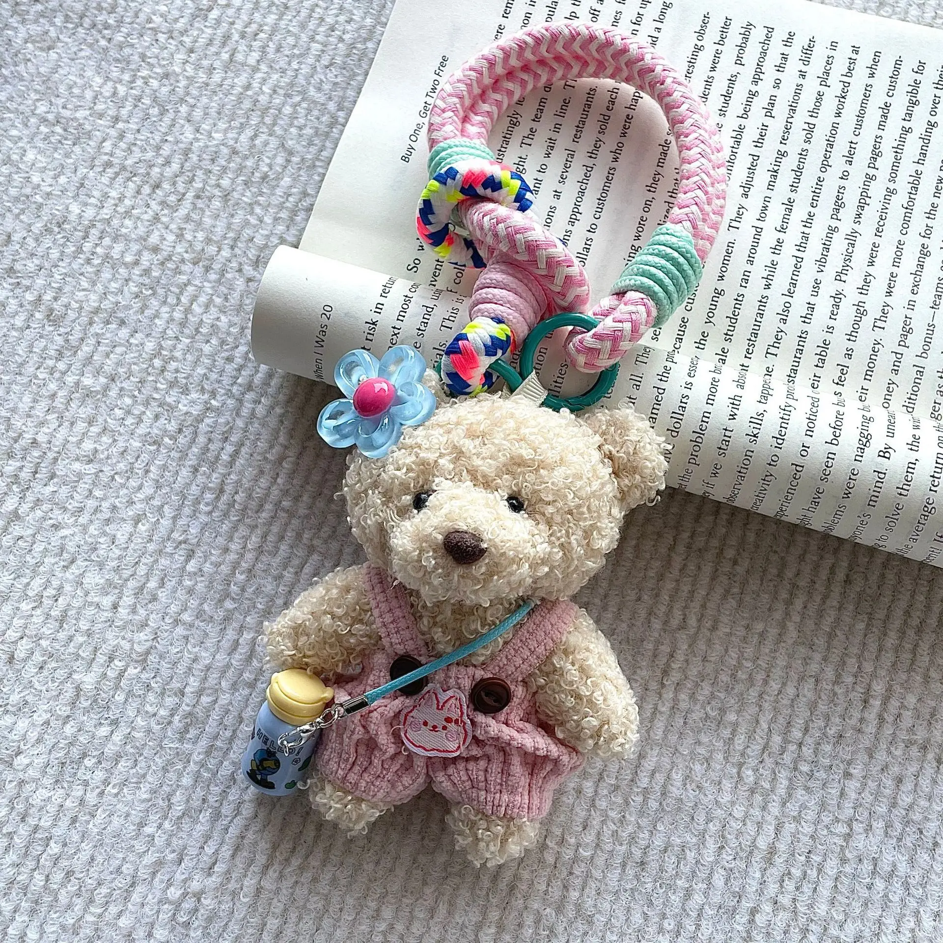 Dopamine Wearing Sweater Teddy Bearbag Pendant Bag Hanging Decoration Fashion Funny Elegant Versatile Bag Accessories For Gift