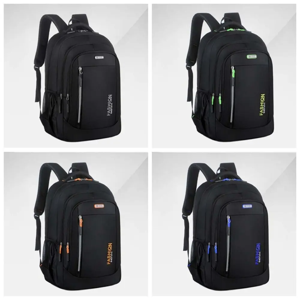 Oxford Cloth Students Daypack Anti-splash Water Contrast Color Large Capacity School Bag Scratch Prevention Polyester