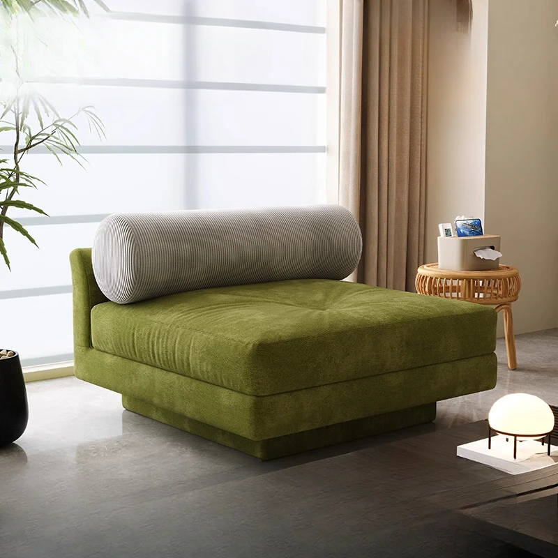 

Retro fabric sofa small apartment single lazy leisure chair creative combination sofa