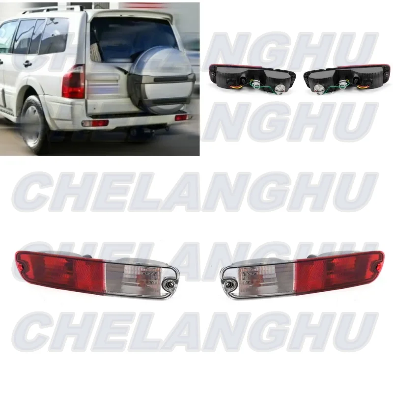 

For Mitsubishi Pajero MONTERO Shogun V73 V77 2003 2004 2005 2006 Pair Left+Right Side Rear Bumper Reflector Light Lamp