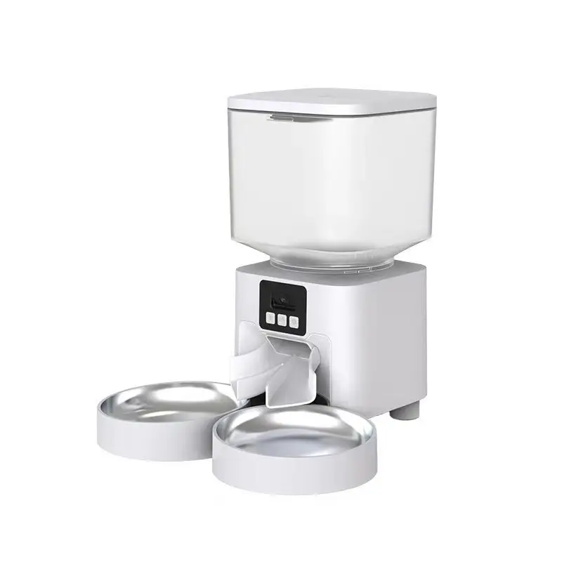 

Оптовая продажа, 4,5 л, экологически чистая кормушка для собак с камерой 2K, Wi-Fi, автоматическое управление порцией, две миски, пластиковая миска для корма для домашних животных