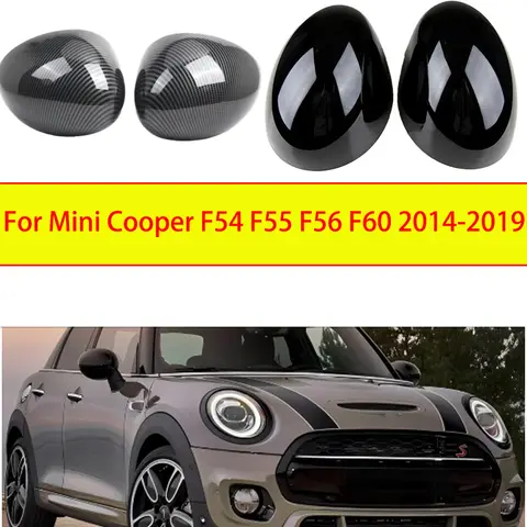 For Mini Cooper F54 F55 F56 F60 2014-2019 1 Pair Door Side Wing Mirror Cover 51167401229 Exterior Rear View Side Cap