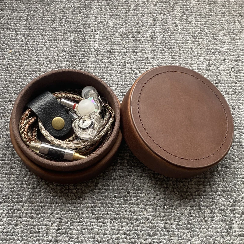 

Кожаный ящик для хранения, проводная сумка для наушников, жесткий чехол с защитой от давления и падения, маленькая коробка, портативный мини-защитный чехол