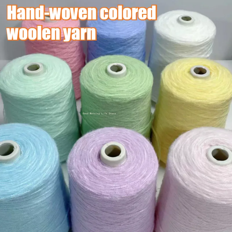Hilo de tres cabos con núcleo de pelo de conejo, antipilling, para ropa ajustada tejida a mano, suave, 500g, para bricolaje de guantes y bufandas tejidos a mano.