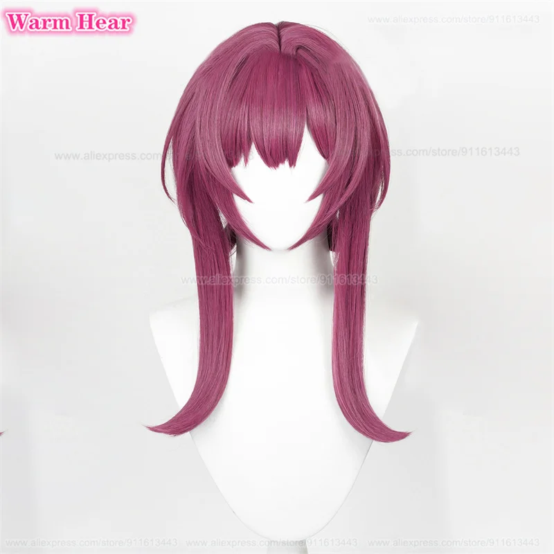 High Quality Kafka Cosplay Wig Game Wigs 43cm Rose Purple Wig Heat Resistant Synthetic Cosplay Anime Wigs + Wig Cap