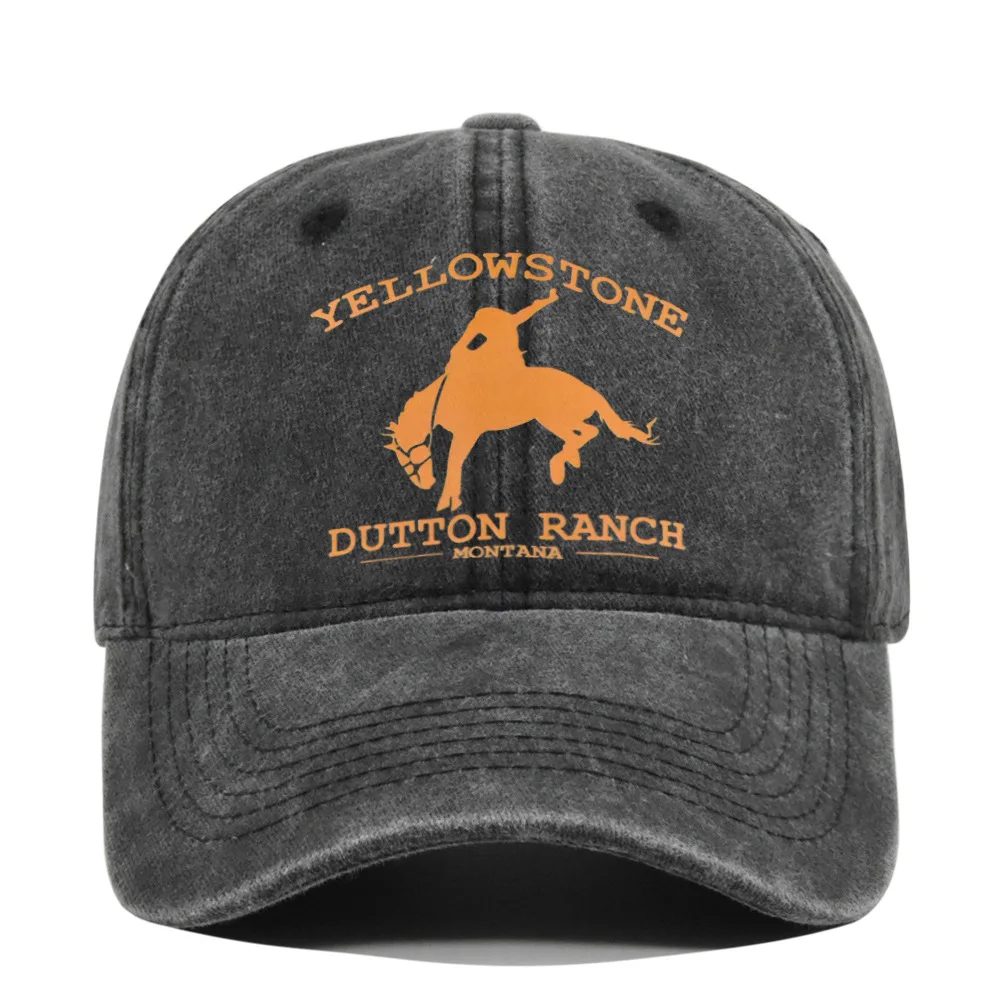

Washed Cotton Golf Dad Hat Baseball Yellow Stone Print Duckbill Cap Unisex Washed Vintage Sun Hat