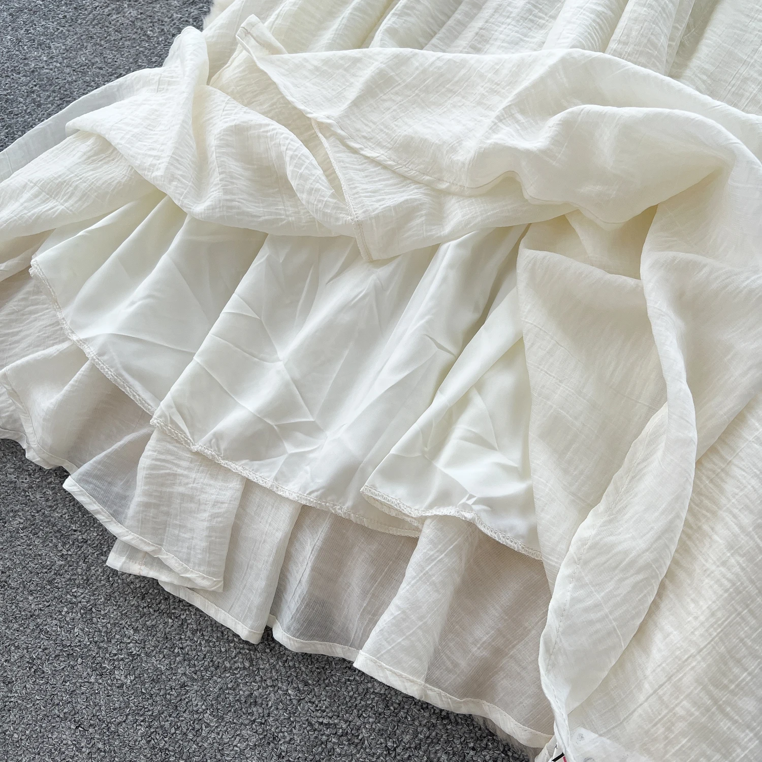 Chic vintage in pizzo impiombato sottile Elegante fata moda coreana Boho Prendisole abbigliamento donna Abito lungo