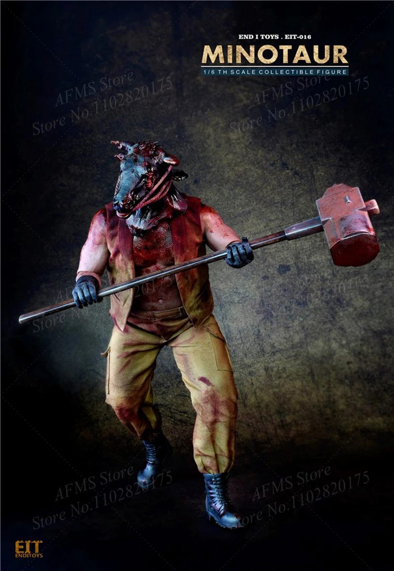 Auf Lager Ende i Spielzeug eit016 1/6 Maßstab Sammler figur Minotaur Ochsen kopf Design komplettes Set 35cm Männer Soldat Action figur Modell