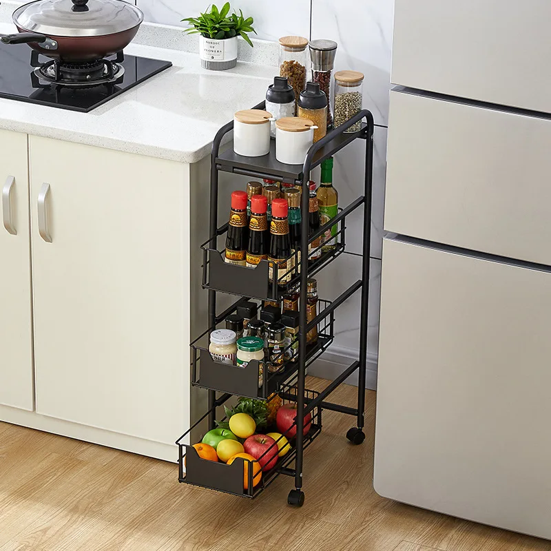 

Gap storage racks, crevices, carts, kitchens, refrigerators, crevices, storage racks