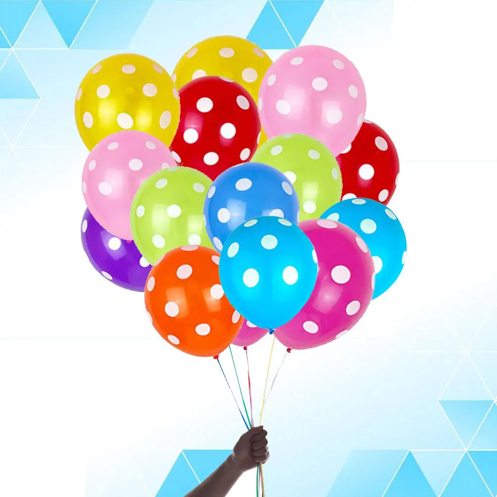 

50 Pcs Dot Balloon Lovely Balloons Inflatable Air Ballons Party Emulsion Colorful