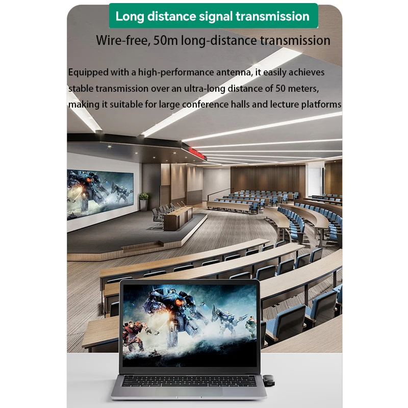 Dispositif sans fil du même écran, récepteur d'extension de 50m, transmetteur sans fil, miroir d'écran, transmetteur vidéo compatible HDMI