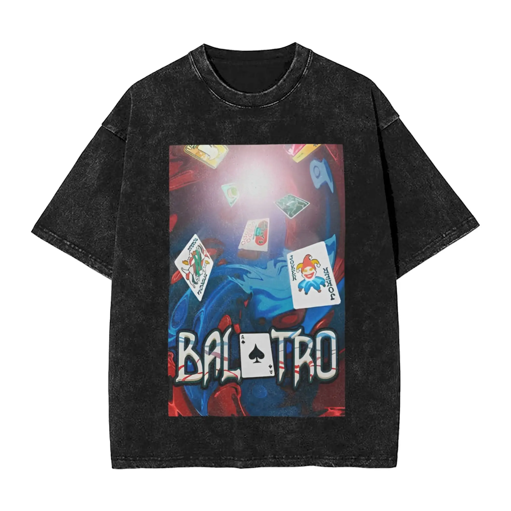 

Футболка с игрой Balatro, мужская футболка из чистого хлопка, новинка, футболка с круглым вырезом, топы с короткими рукавами и принтом