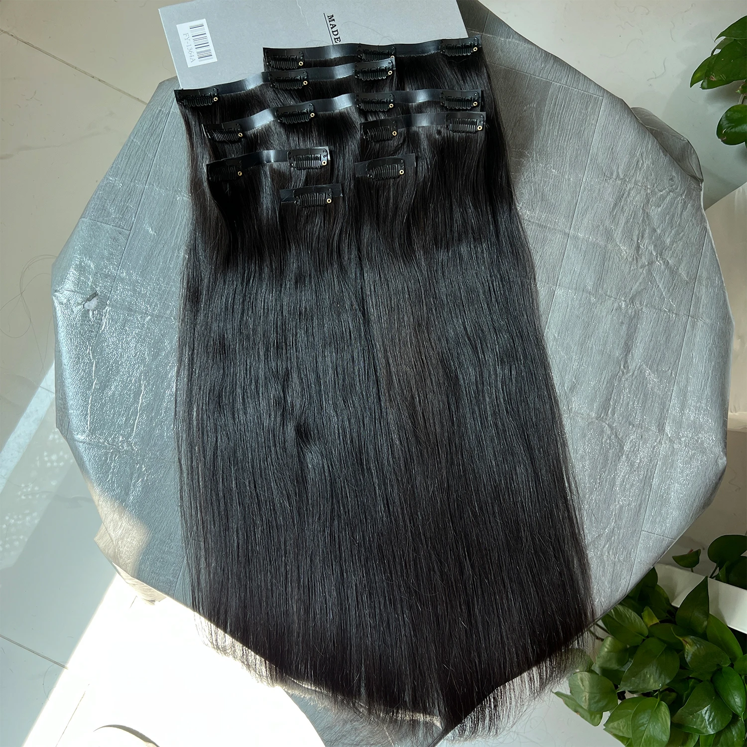 15A 100% Human Hair Extenion No Weft Pu Seamless Clip In Raw Virgin Hairs Extensions for 16-30 Inches Lady Hair Salon Supplies
