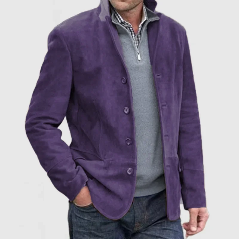 Veste de costume décontractée pour hommes européens et américains, couleur unie, Vintage, haute qualité, manteau de mode pour voyage en plein air, nouvelle collection