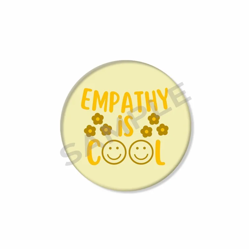 التعاطف رائع زر دبوس مضحك الكلمات الإبداعية صور المفاجئة في بروش ظهره الملابس والاكسسوارات شارة مستديرة تحصيل الهدايا