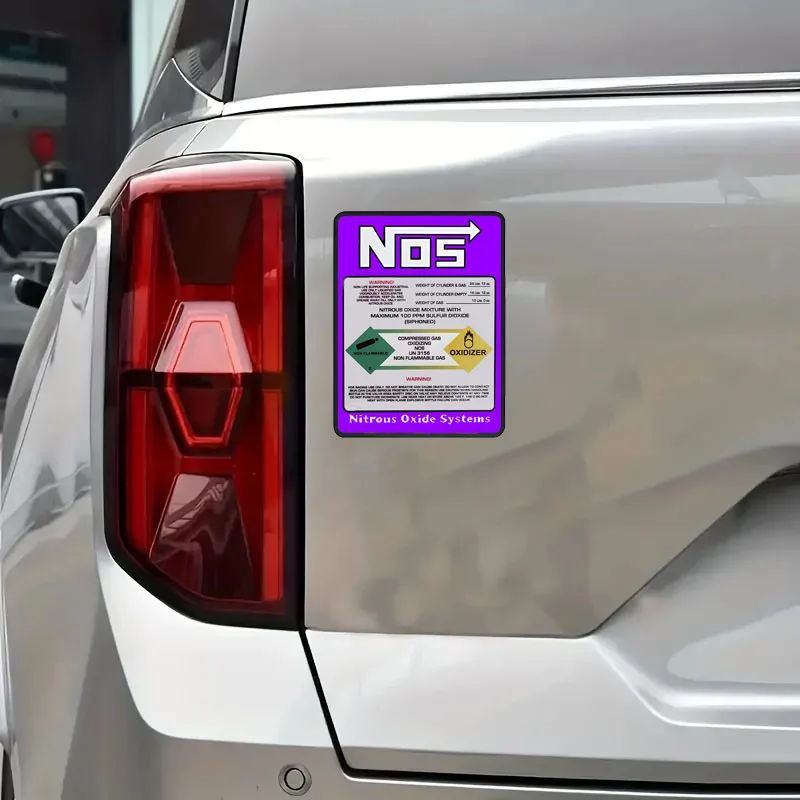 NOS Car Stickers Reflective Nitrogen Acceleration Body Rear Window Electric Vehicle Vinyl Decal Decoration PVC Wholesale