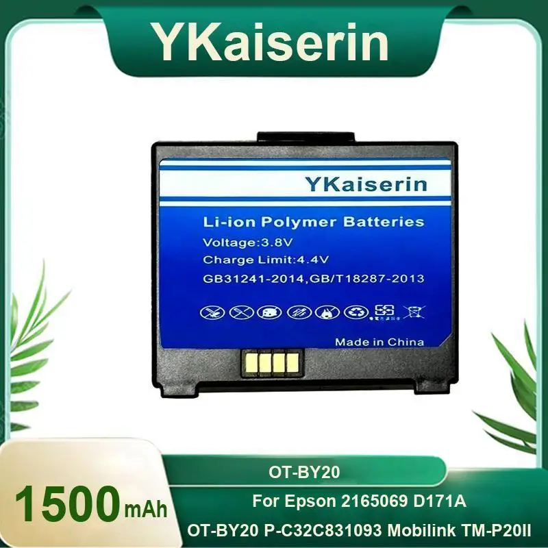 

Battery 1500Mah For Epson 2165069 D171A OT-BY20 P-C32C831093 Mobilink TM-P20II 101 TM-P80II Plus