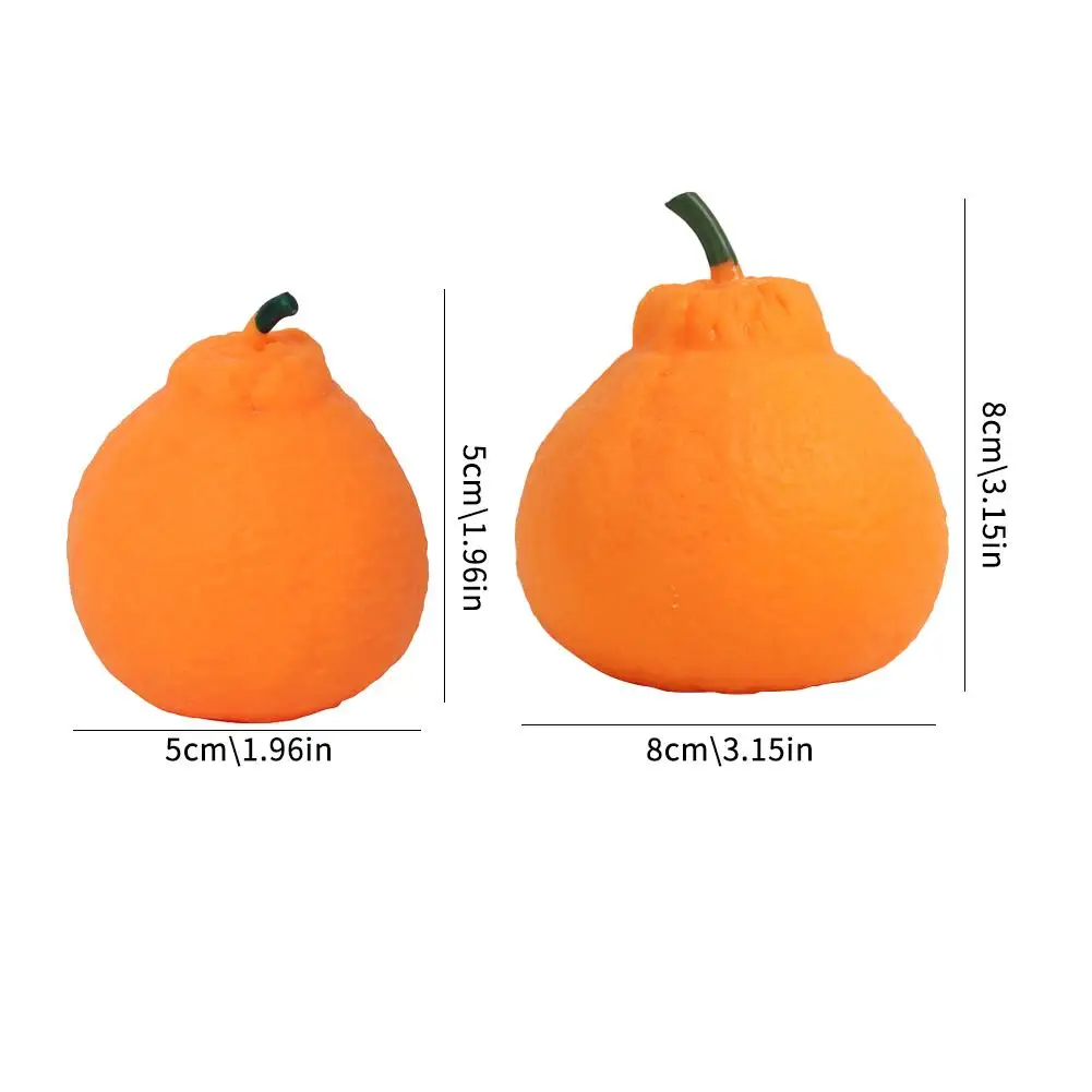 Realistic Orange Squeeze Toy, Creative Simulation Fruit Squishy, Funny Stress Relief Sensory Fidget for Kids Adults, Prank Gift - view 6