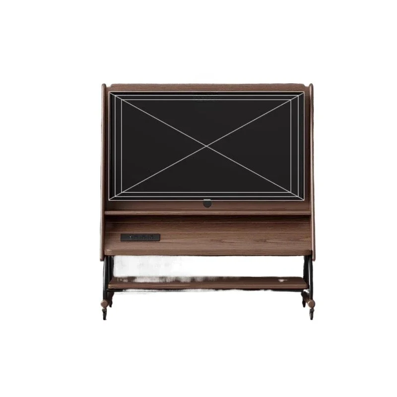 

Solid wood removable TV cabinet living room household small apartment modern simple floor storage TV bracket