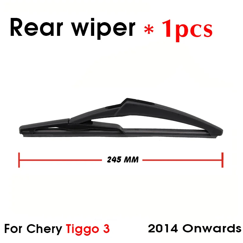 Car Wiper Blade Rear Back Window Windscreen Windshield Wipers For Chery Tiggo 3 Hatchback 245mm 2014 Onwards Auto Accessories