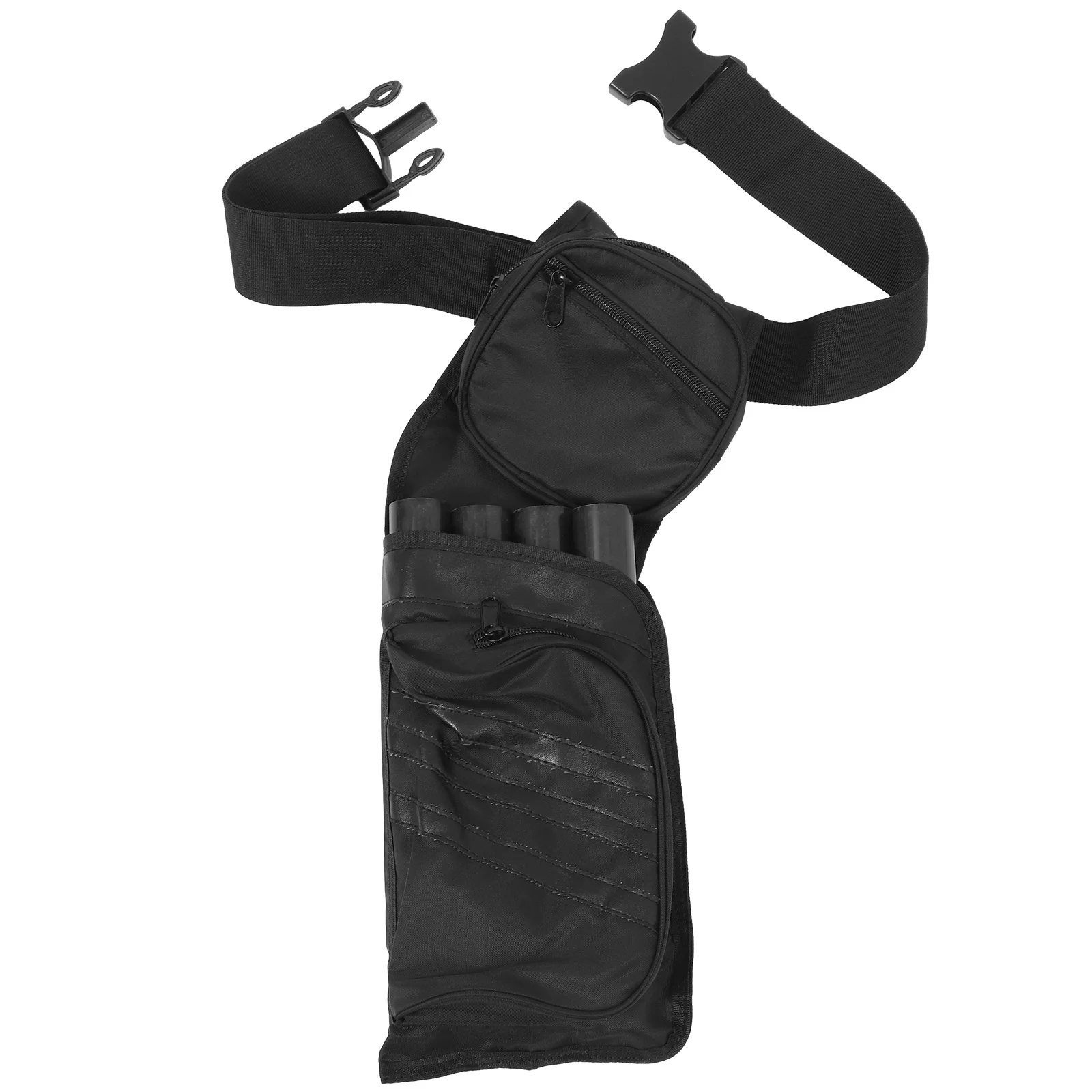 

Arrow Short Cylinder Bow Arrow Large Capacity Waist Bag Outdoor Hunting Archery Holder Carry Pouch Black No Arrows